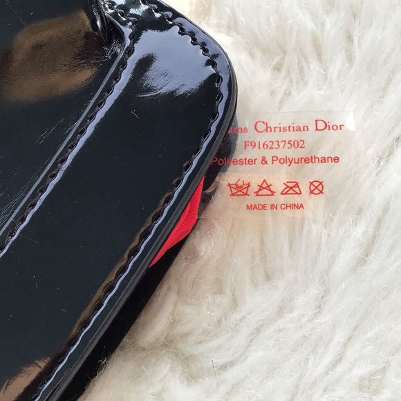 Christian Dior Parfums Black High Shine Faux Leather Clutch - Picture 4 of 11